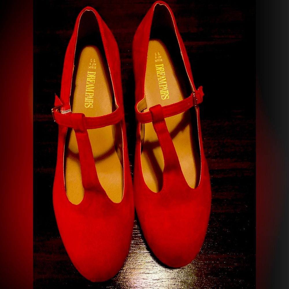 Never Worn Women’s Red Mary Jane Shoes Size 11